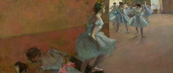 Dançarinos que sobem uma escadaria, c.1886-88